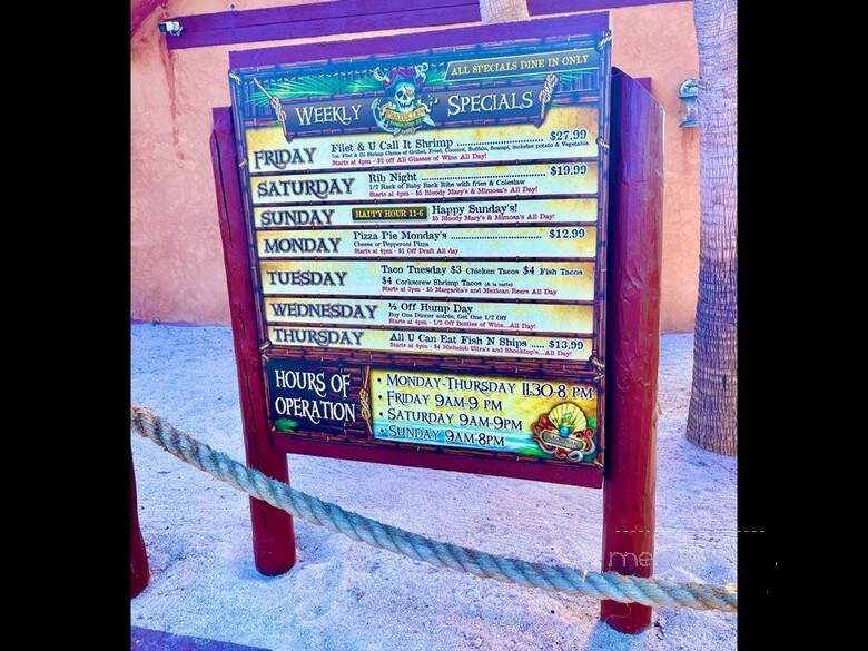 Thirsty pirate beach bar - Parker, AZ menu_pic