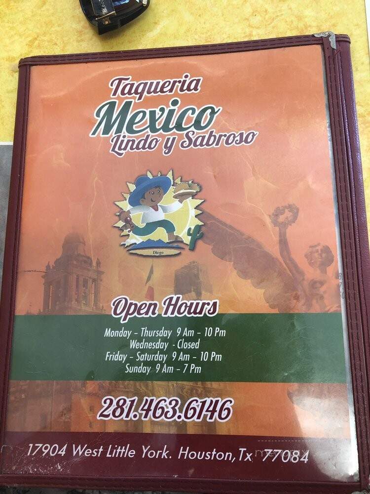 Mexico Lindo Y Querido - Houston, TX menu_pic
