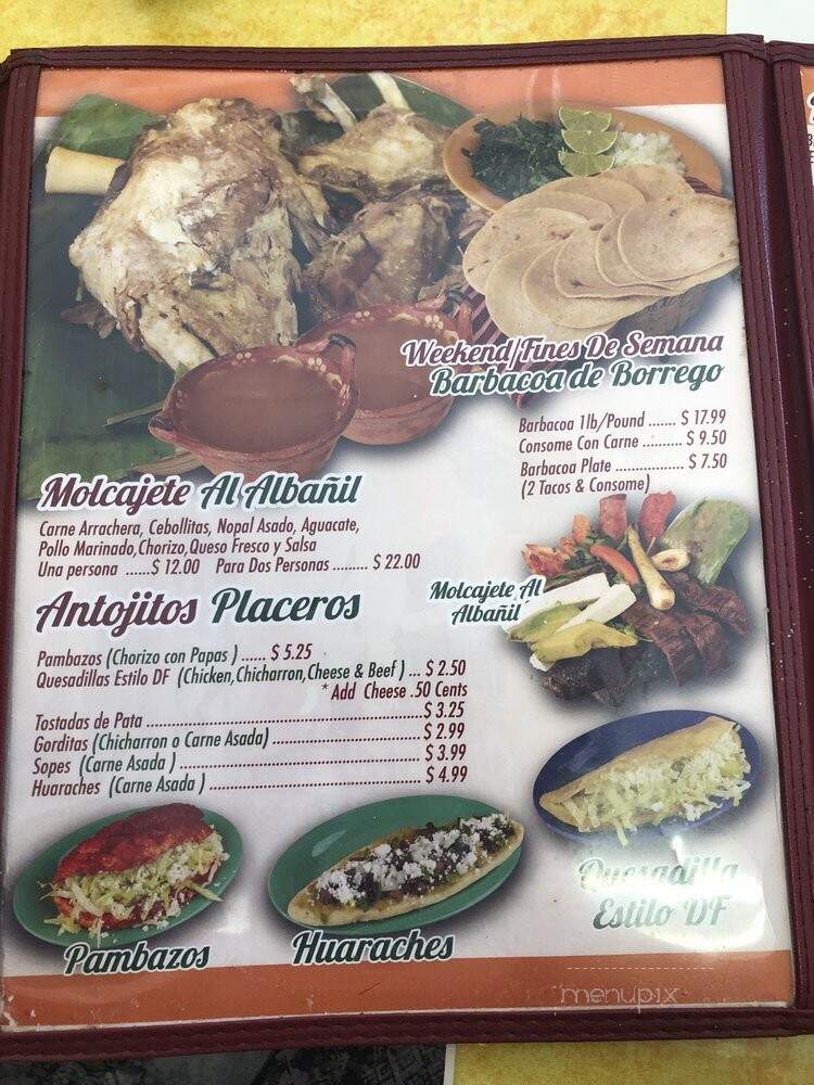 Mexico Lindo Y Querido - Houston, TX menu_pic