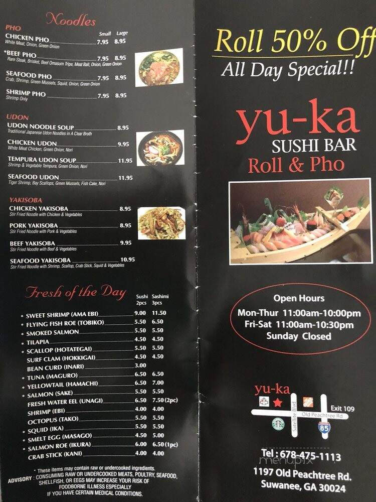 Yu-Ka Sushi Bar Roll Pho - Suwanee, GA