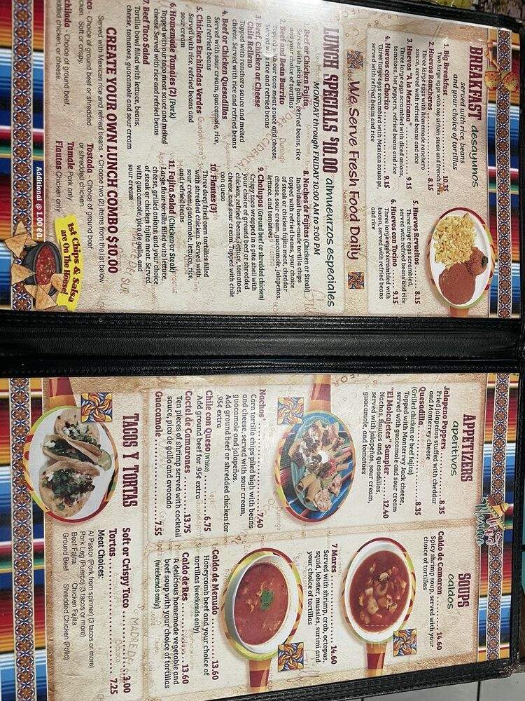 El Mocajetes - Palmetto, FL menu_pic