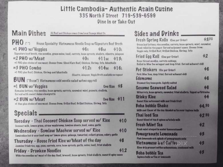 Little Cambodia - Geneva, NE menu_pic