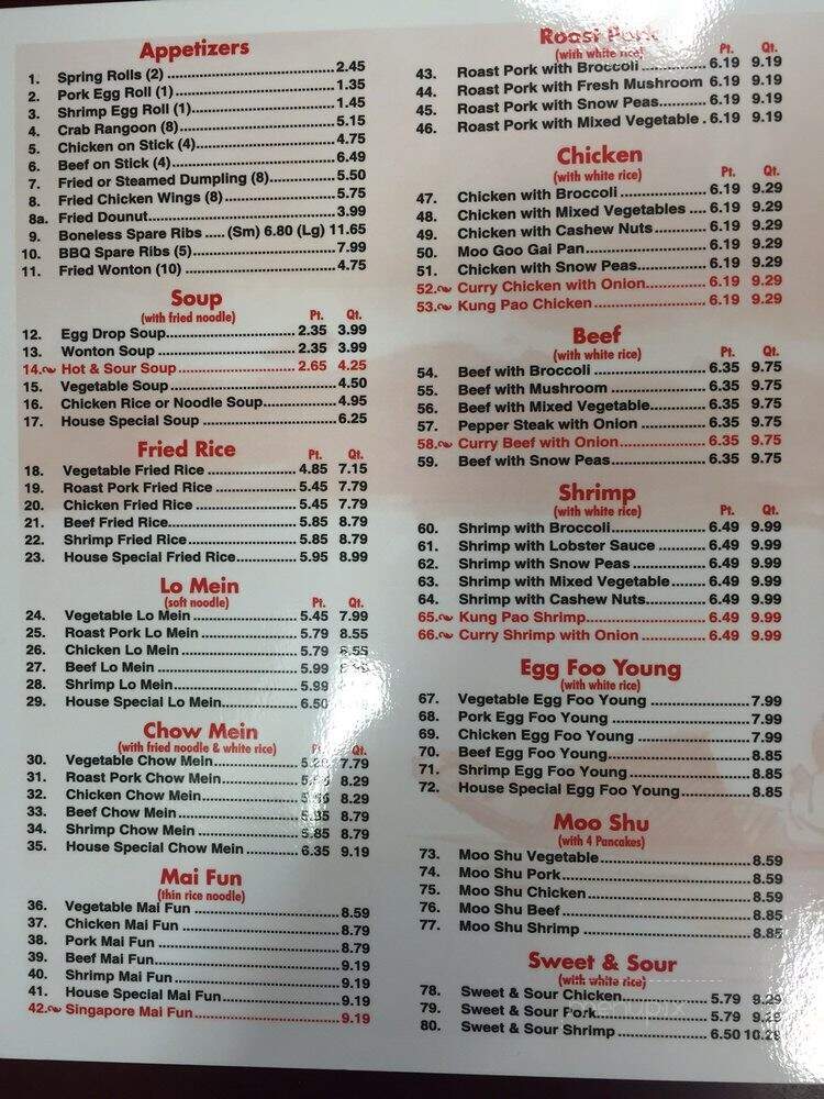 Hibachi House - Simpsonville, SC menu_pic