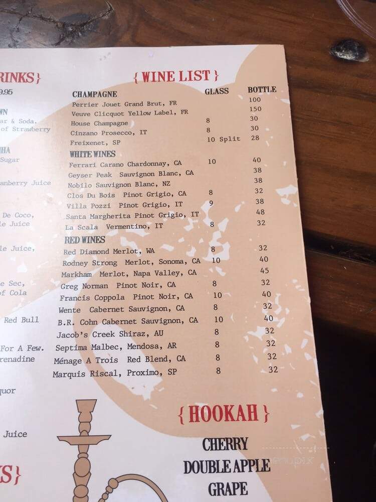 Sangria's Cafe - Fort Lauderdale, FL menu_pic
