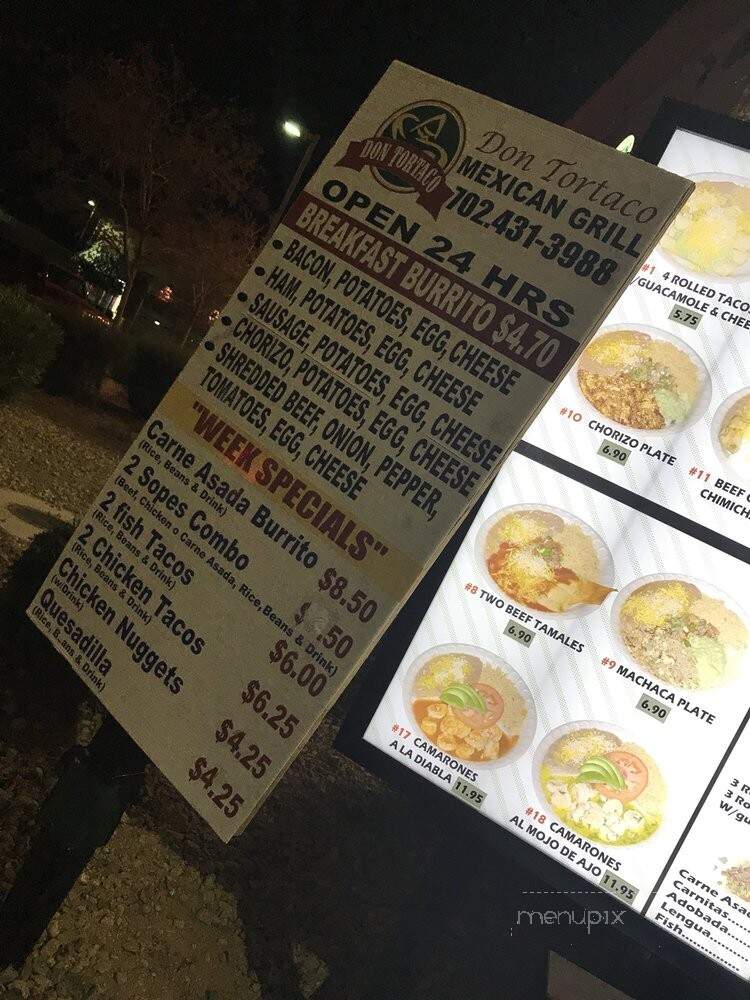 Don Tortaco - Las Vegas, NV menu_pic