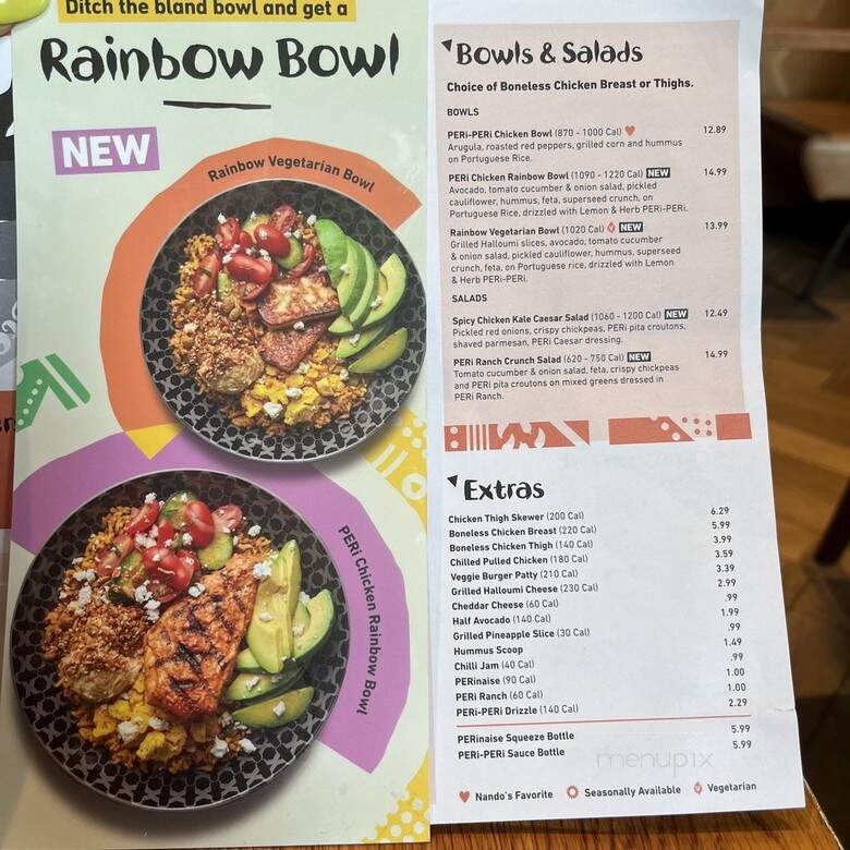 Nando's Peri Peri - Fort Washington, MD menu_pic