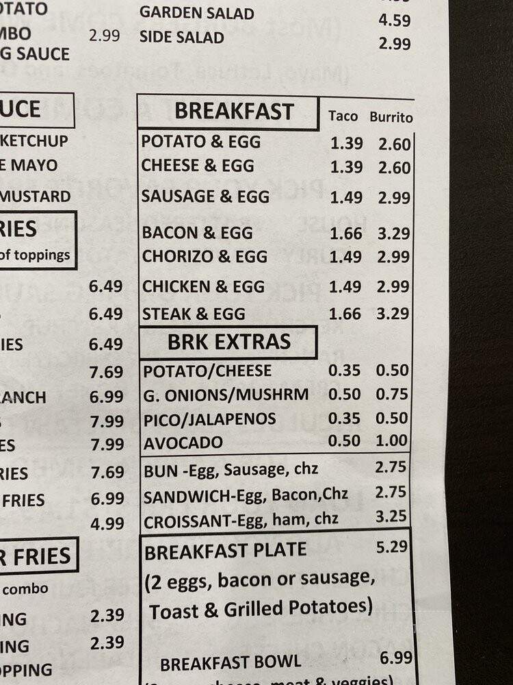 House of Fries - Houston, TX menu_pic