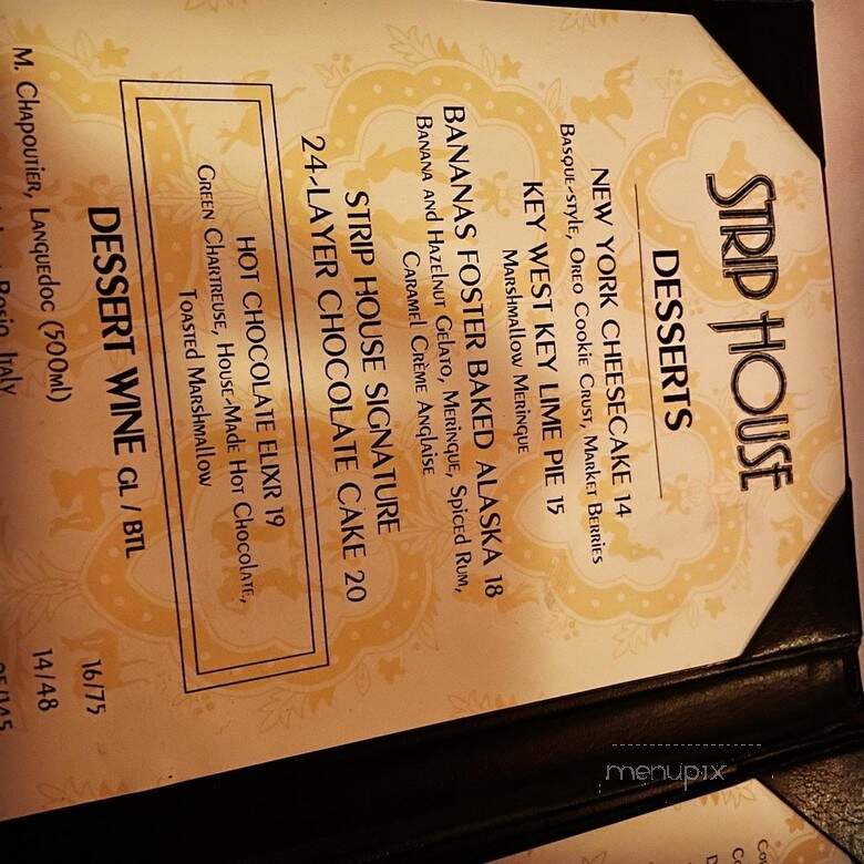 Strip House Grill - New York, NY menu_pic