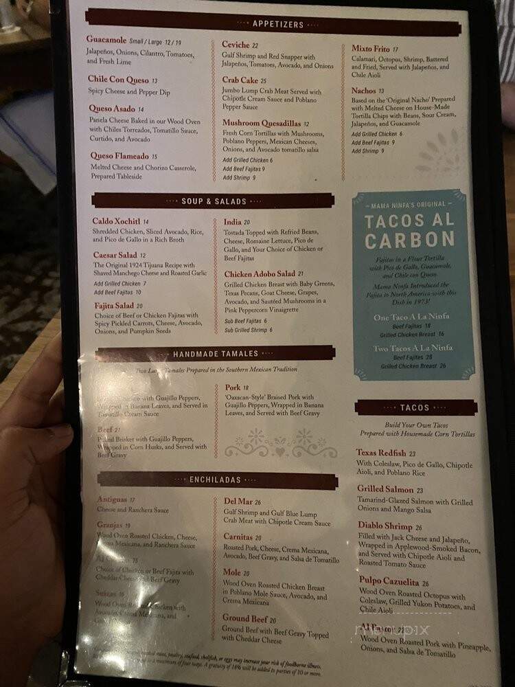 The Original Ninfa's - Houston, TX menu_pic