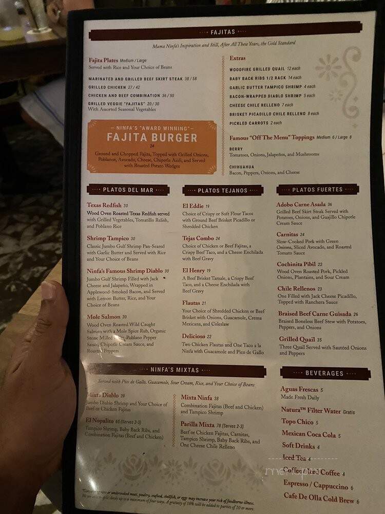 The Original Ninfa's - Houston, TX menu_pic