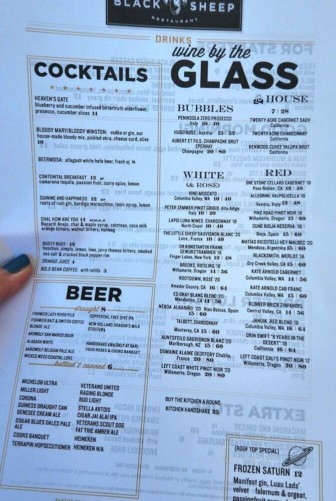 Black Sheep Restaurant - Jacksonville, FL menu_pic
