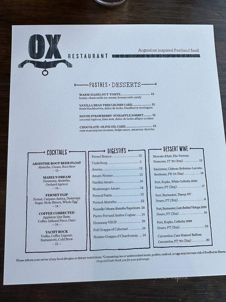 Ox - Portland, OR