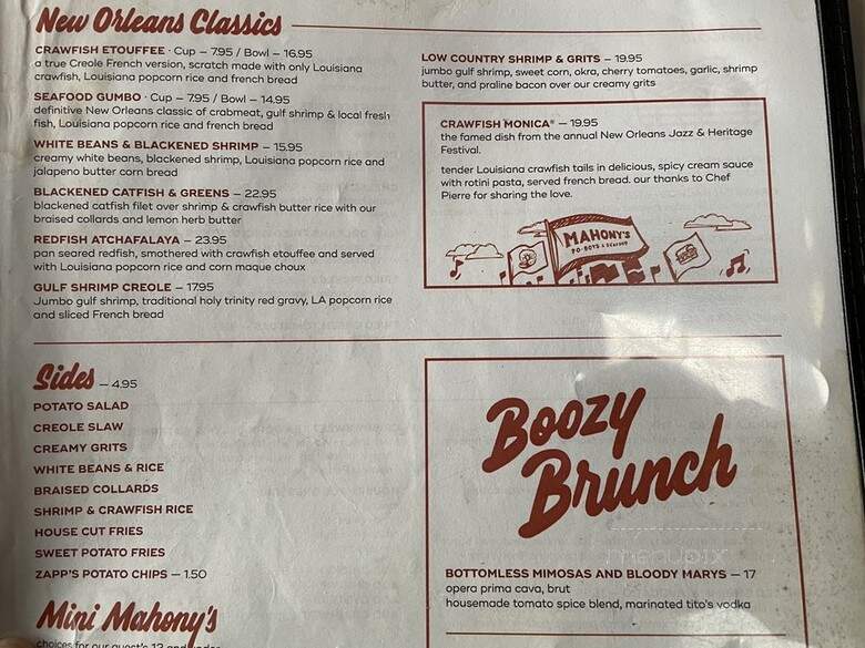 Mahony's PO Boy Shop - New Orleans, LA menu_pic