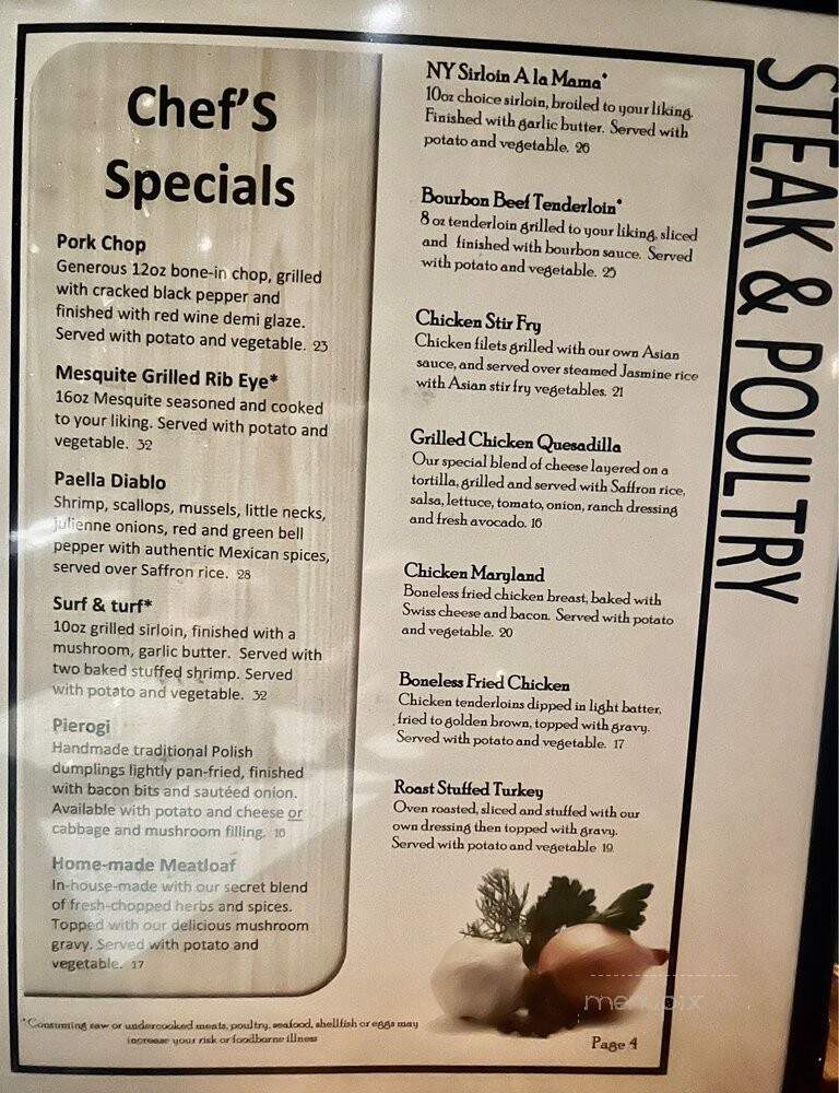 Cowesett Inn - West Warwick, RI menu_pic