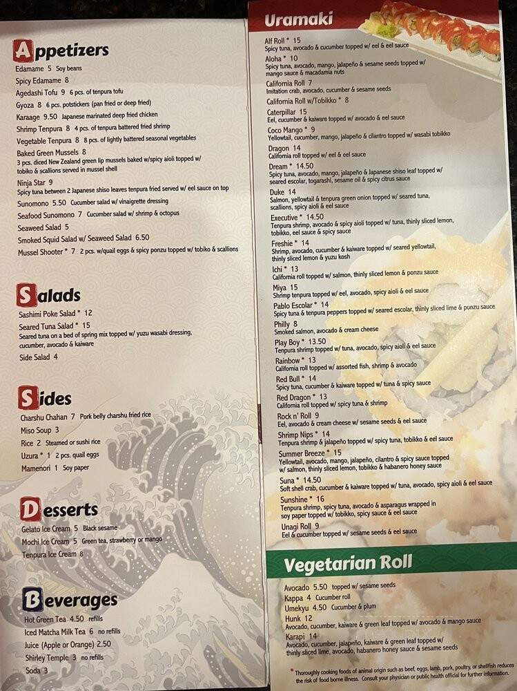 Kobe Japanese Cuisine & Sushi Bar - Salt Lake City, UT menu_pic