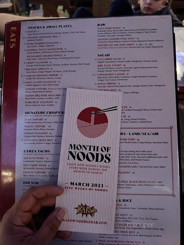 Kapow! Asian Gastropub - Boca Raton, FL menu_pic