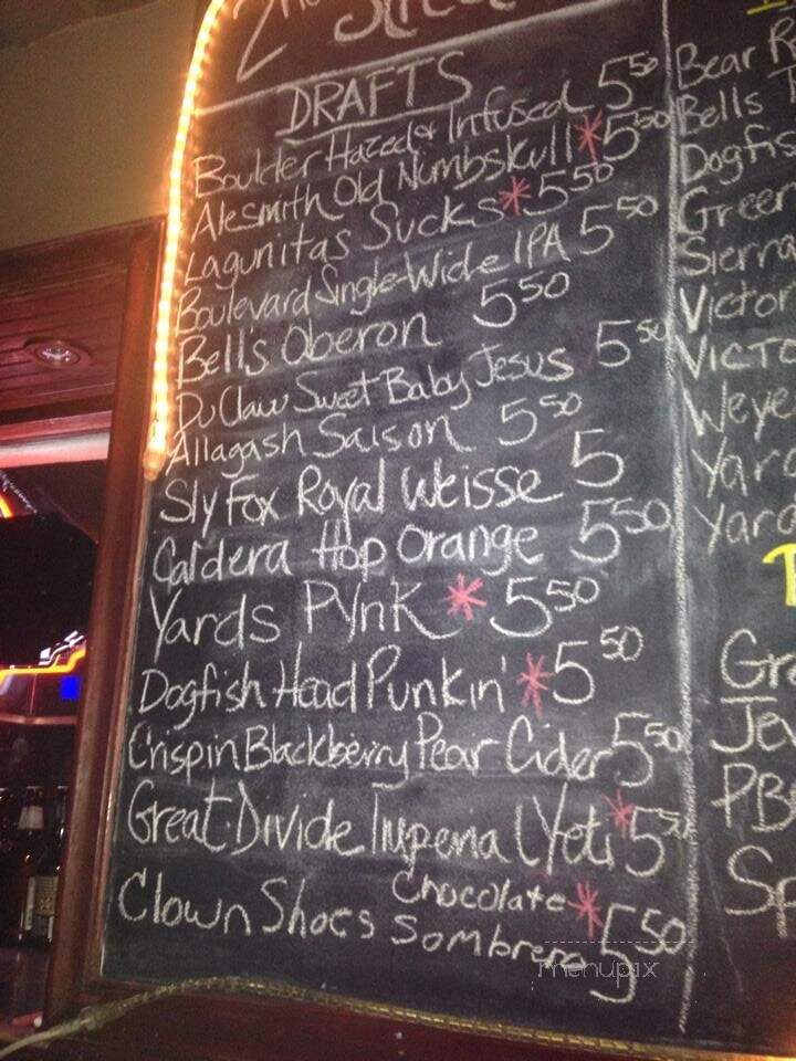 2nd Street Brew House - Philadelphia, PA menu_pic