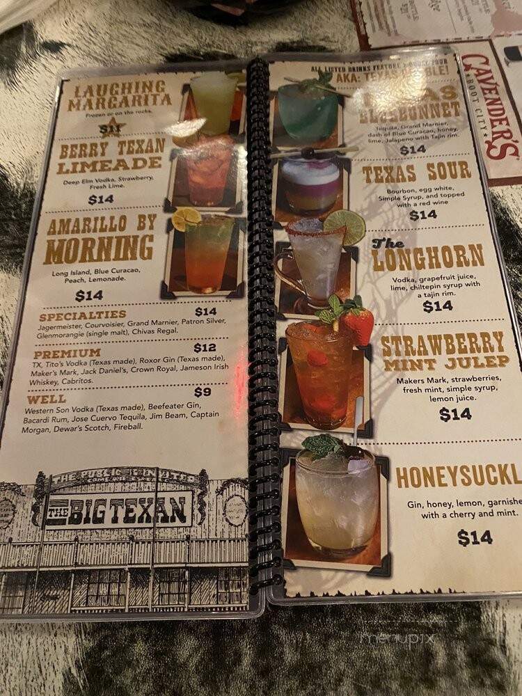 Big Texan - Amarillo, TX menu_pic