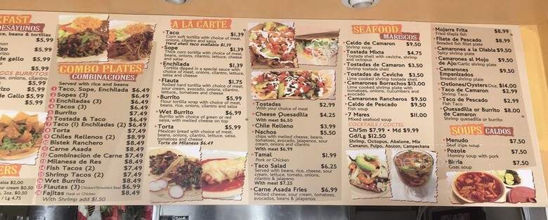Tacos El Rey - Reno, NV menu_pic