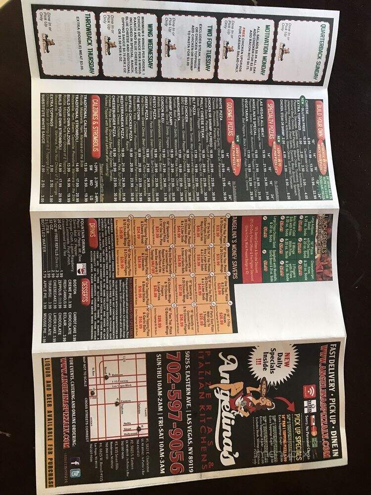 Angelinas Pizzeria - Las Vegas, NV menu_pic