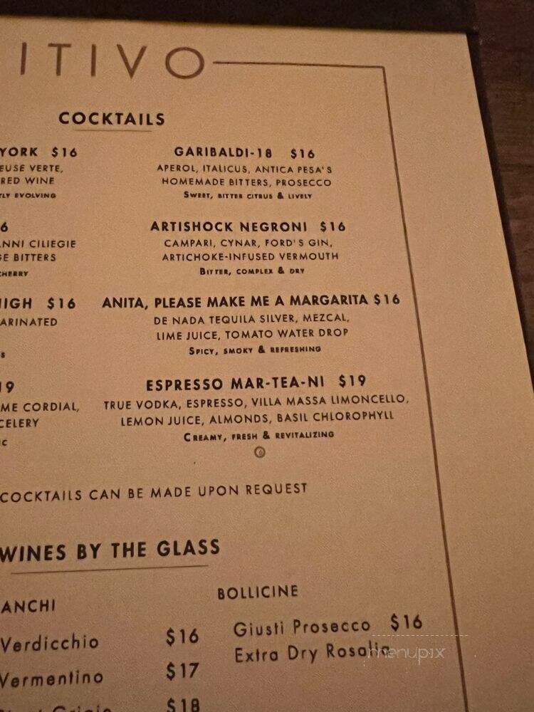 Antica Pesa Williamsburg - Brooklyn, NY menu_pic