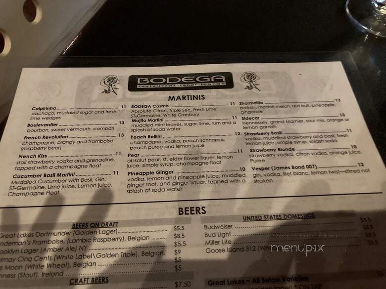 Bodega - Cleveland, OH menu_pic
