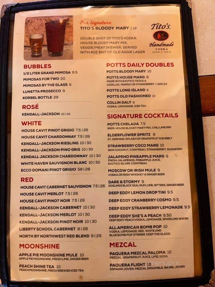 CB & Potts - Fort Collins, CO menu_pic