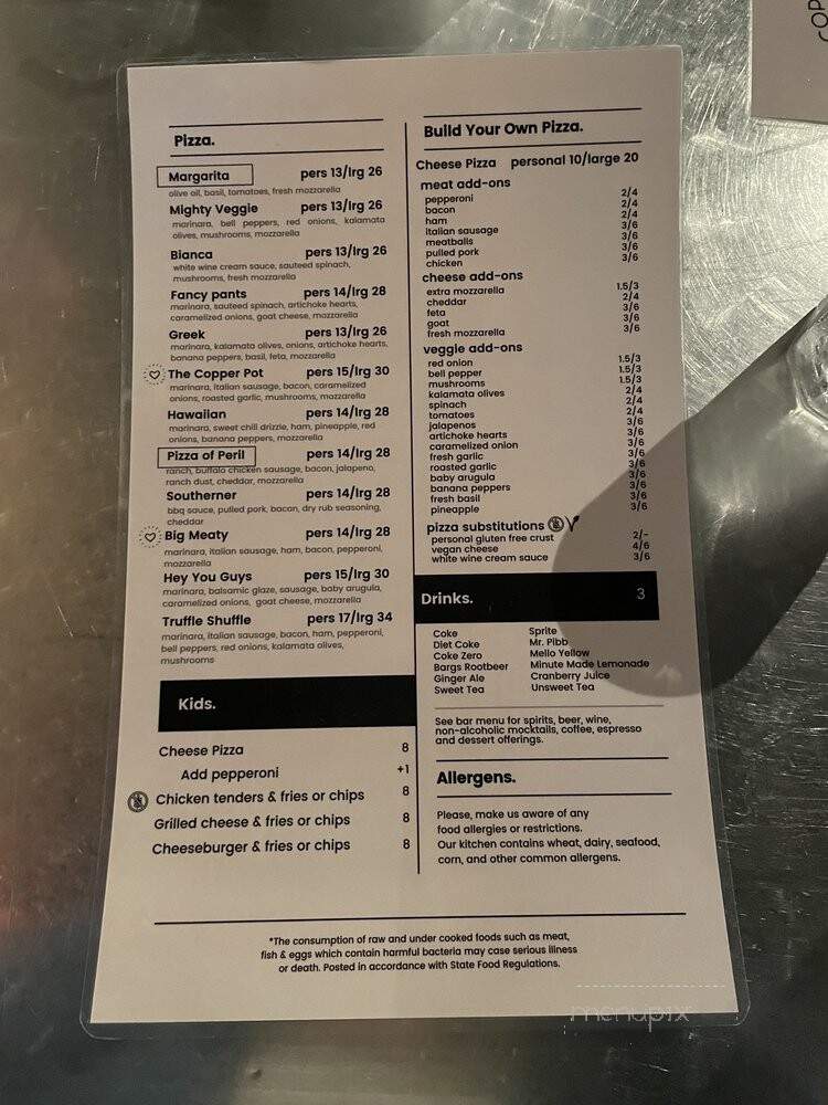 Copper Pot - Clarkesville, GA menu_pic