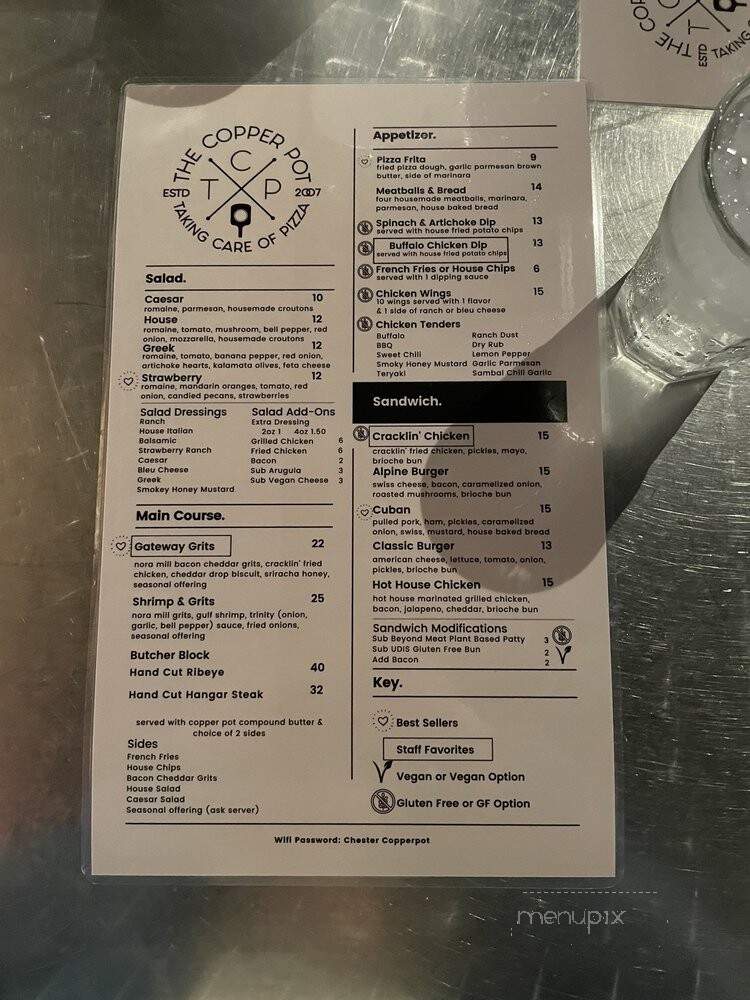 Copper Pot - Clarkesville, GA menu_pic