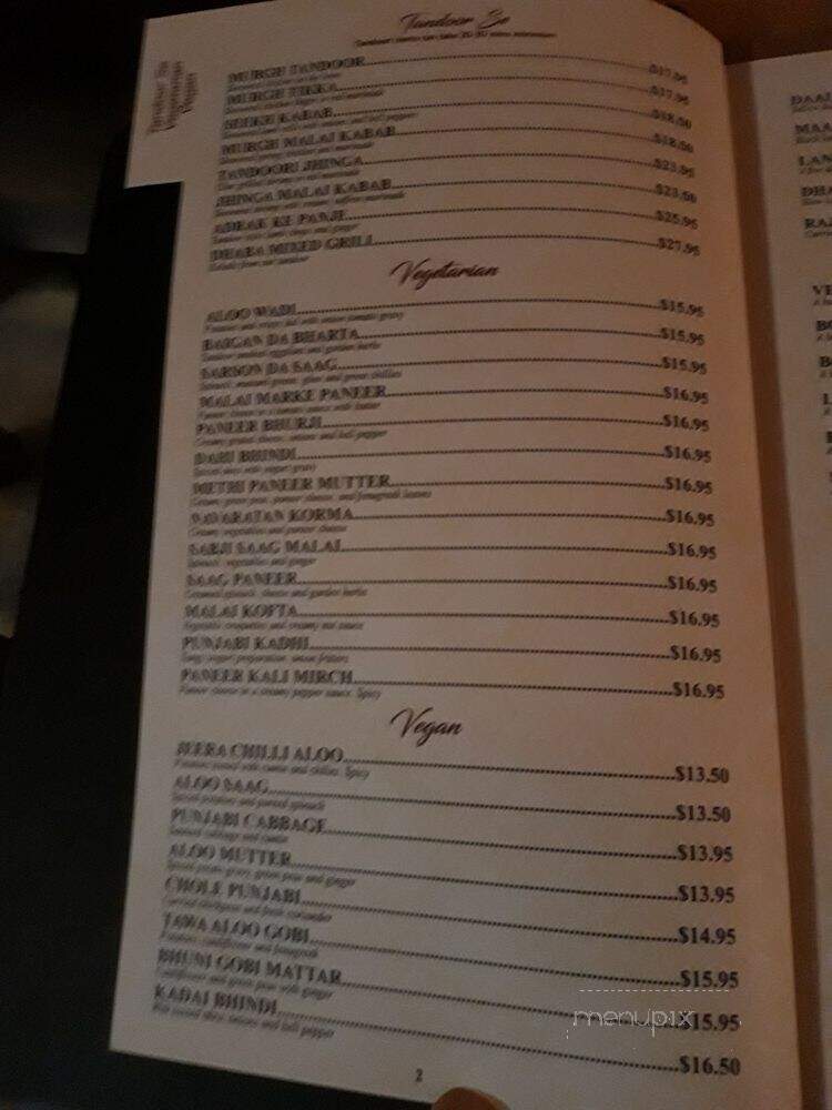 Dhaba Indian Cuisine - New York, NY menu_pic