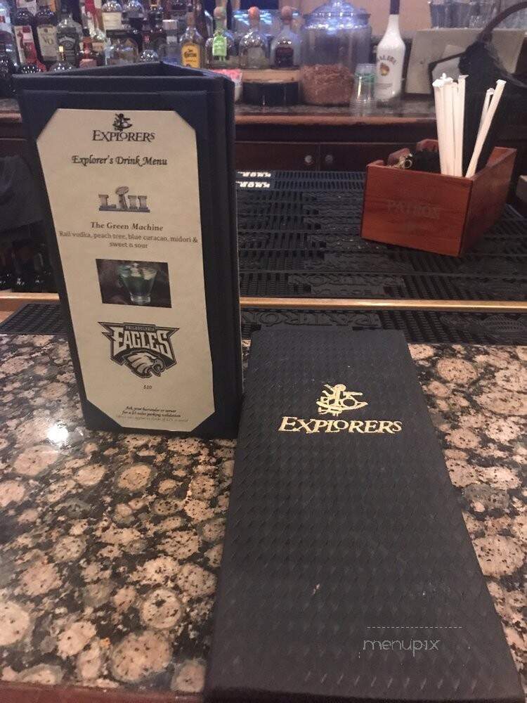 Explorers Lounge - Baltimore, MD menu_pic