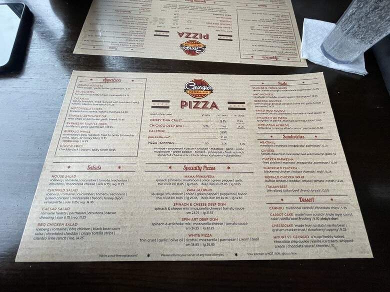 Georgios Pizzeria And Pub - South Barrington, IL