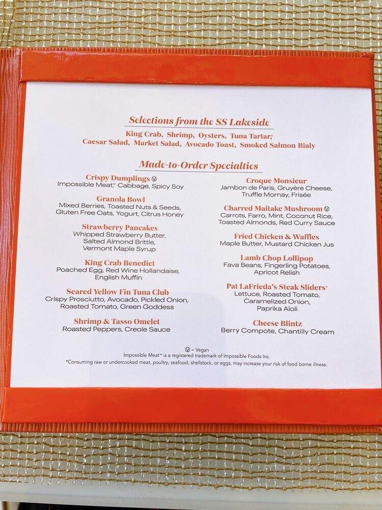 Lakeside Grill - Las Vegas, NV menu_pic