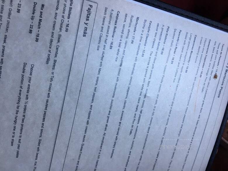La Rosa Mexican Kitchen - Bend, OR menu_pic