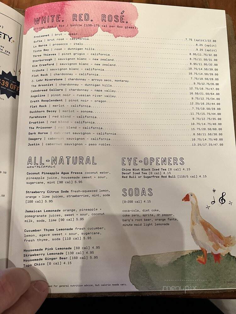 Lazy Dog Cafe - Valencia, CA menu_pic