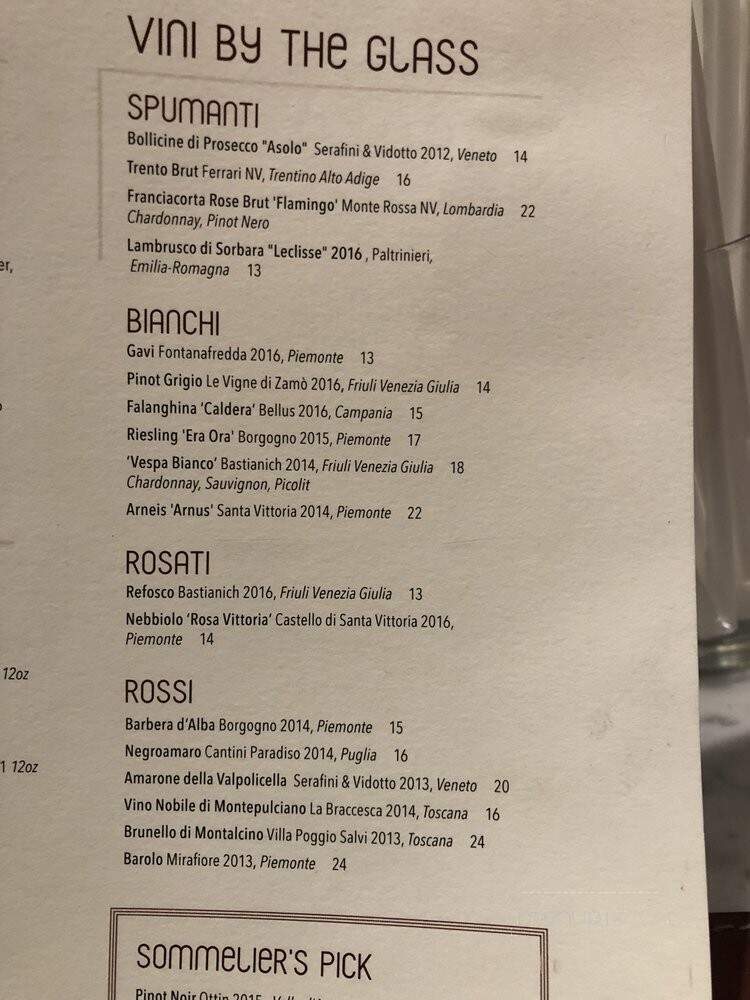 Manzo - New York, NY menu_pic