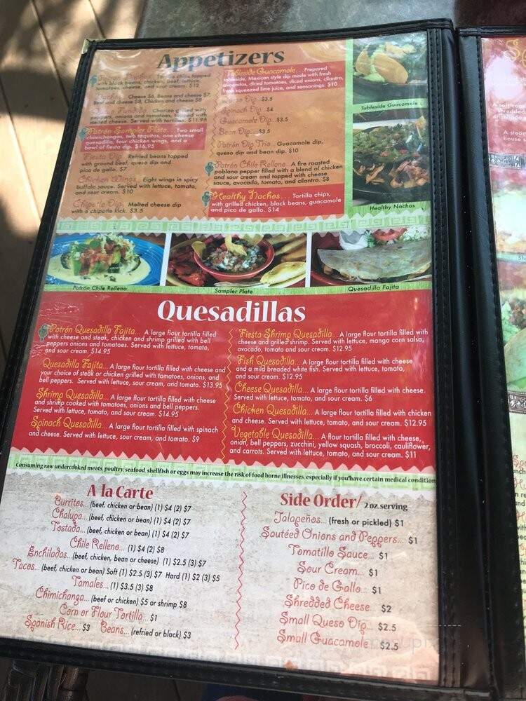 Patron Traditional Mexican Grill - Wexford, PA menu_pic
