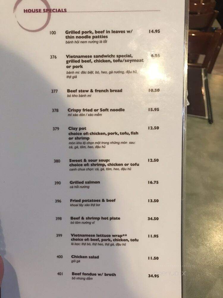 Pho Trebien East Vietnamese - El Paso, TX menu_pic
