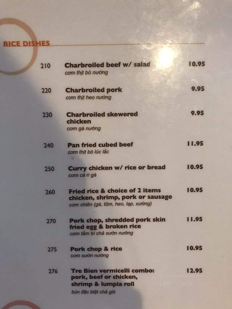 Pho Trebien East Vietnamese - El Paso, TX menu_pic