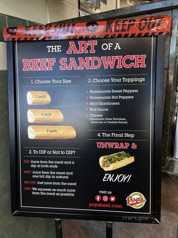 Pops Italian Beef and Sausage - Palos Heights, IL menu_pic