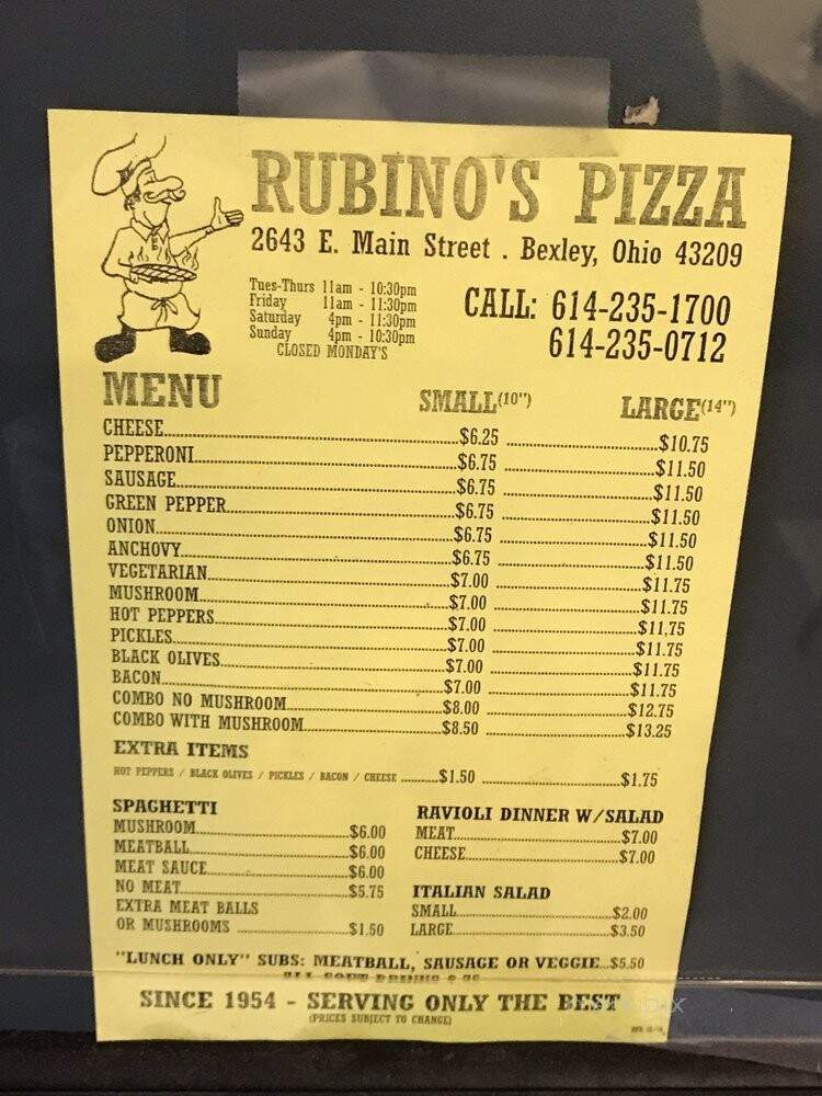 Rubinos Pizza - Columbus, OH