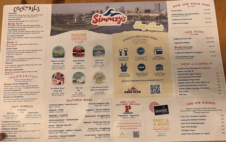 Simmzy's - Long Beach, CA menu_pic