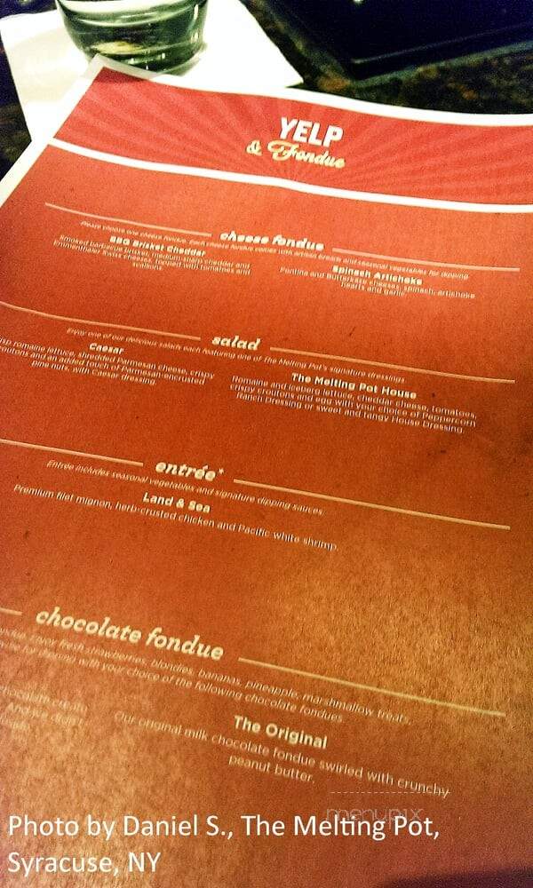 The Melting Pot - Syracuse, NY menu_pic