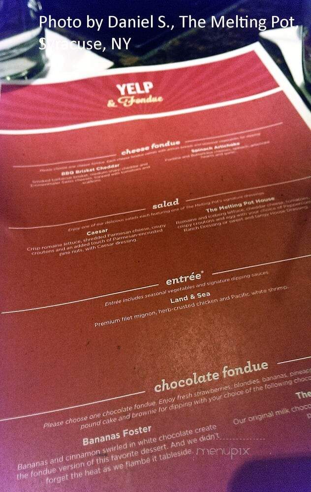 The Melting Pot - Syracuse, NY menu_pic