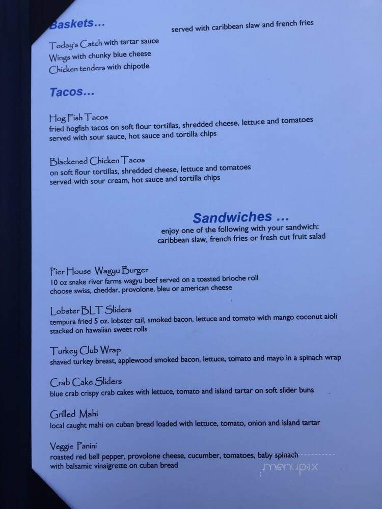 Harbour View Cafe - Key West, FL menu_pic