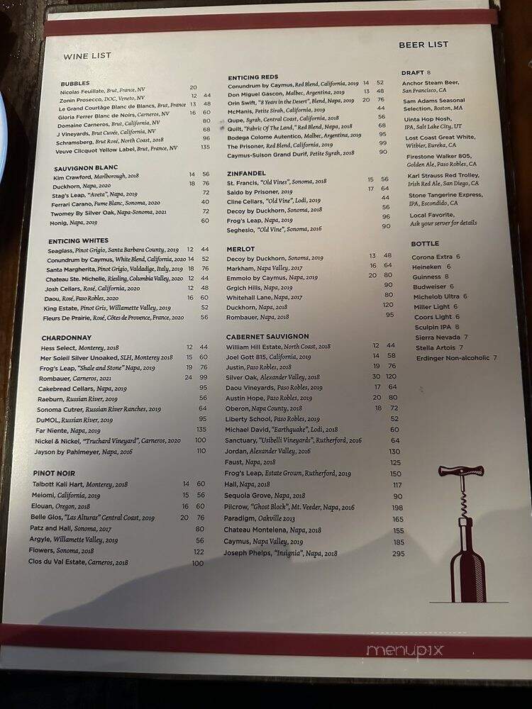 Paul Martin's American Grill - Westlake Village, CA menu_pic
