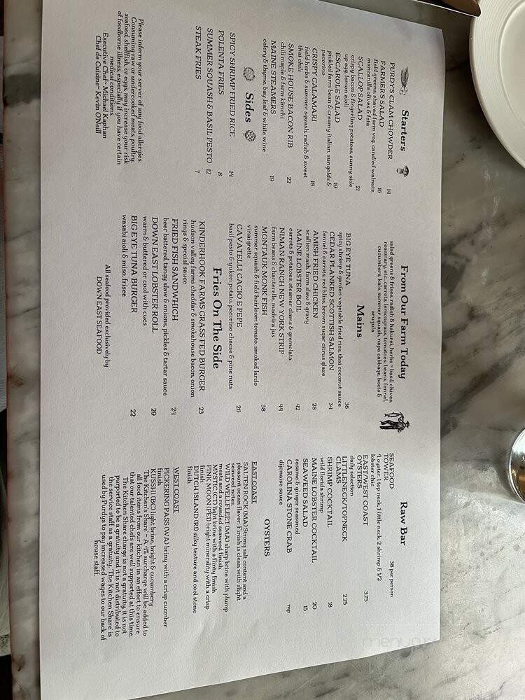 Purdy's Farmer the Fish - North Salem, NY menu_pic