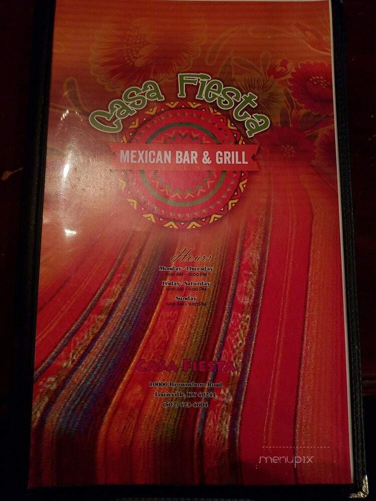 Casa Fiesta - Louisville, KY menu_pic