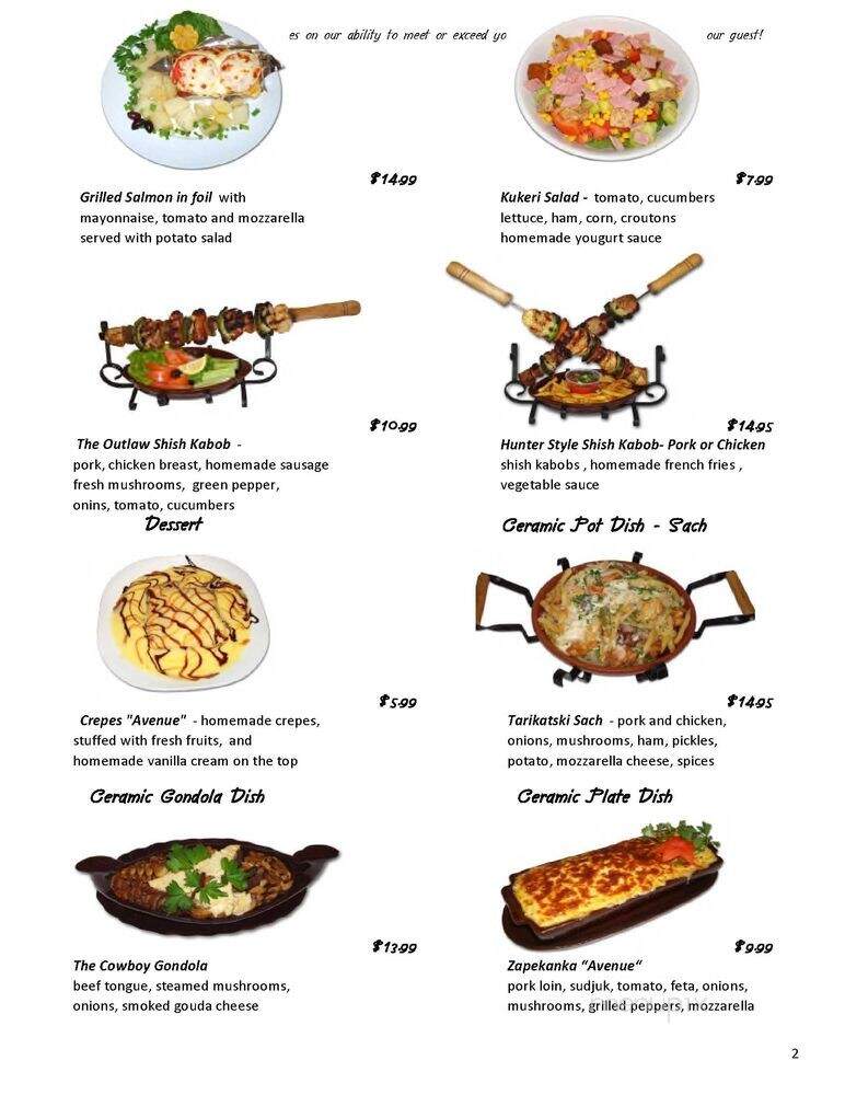 Avenue BG - Elk Grove Village, IL menu_pic