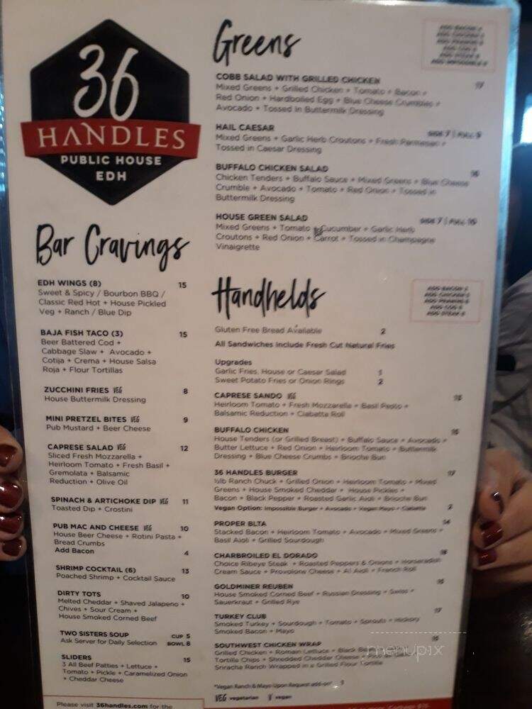36 Handles - El Dorado Hills, CA menu_pic